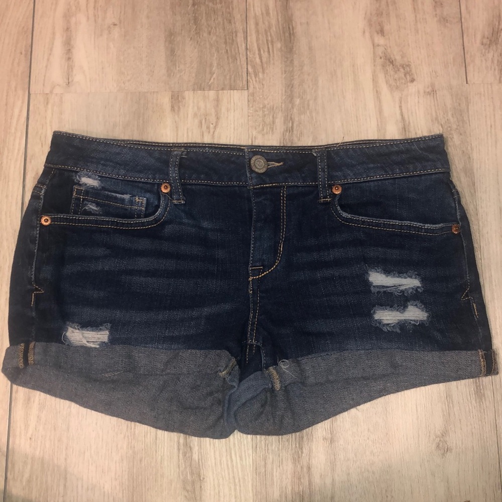 Aeropostale Denim Ripped mid ride shorts